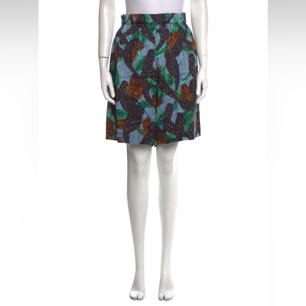 Dries Van Noten Printed Baggy Bermuda Shorts, Size FR 44, US 12